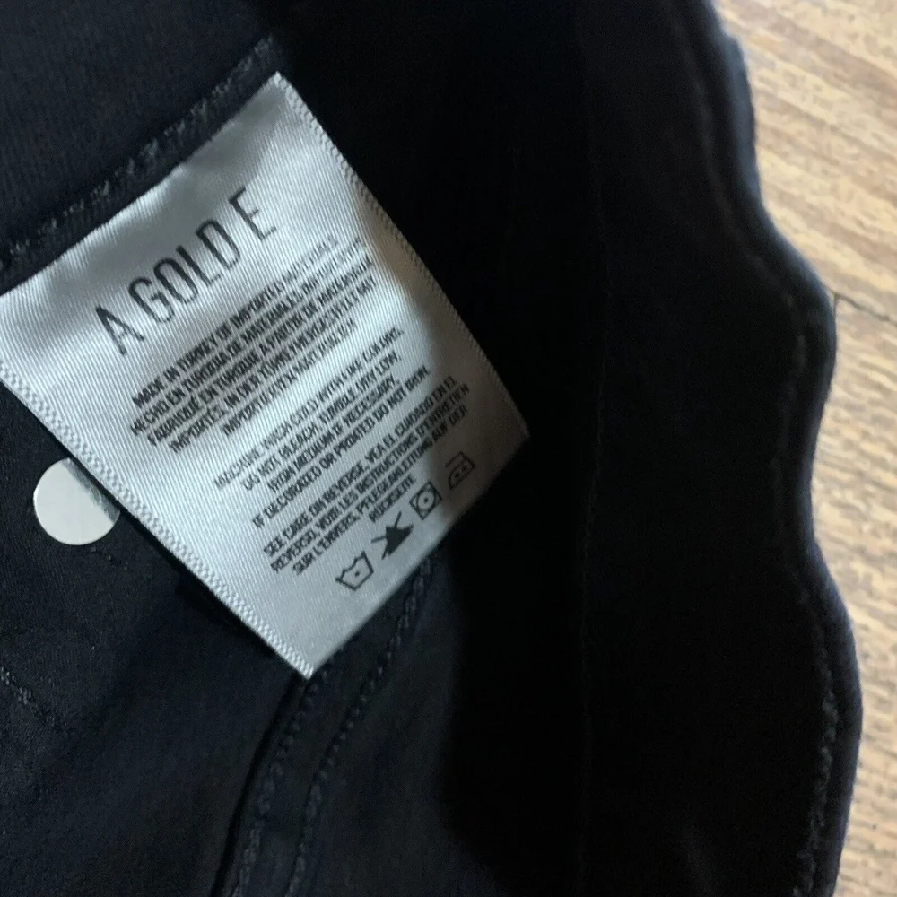 Agolde womans Sophie High Rise Ankle Skinny Jeans Black Size 25